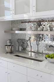 The affordable price and easy application mean you can play no matter what color your cabinets is, you can choose black, white, grey, even red subway to. Kitchen Kohler Mirror Mosaic Back Splash In White Kitchen Kitchen Mirror Home Kitchens Kitchen Design