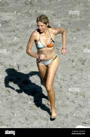 Exclusive!! Marla Maples still looks great at 42. The model/actress and  former wife of Donald Trump lunched on Miami Beach while chatting with  friends before taking a refreshing dip in the ocean,