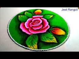 Happy Makarsankranti Easy And Beautiful Rose Rangoli With Shading Youtube Rangoli Designs Rangoli Kolam Designs Rangoli Designs Flower