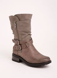 Strappy Slouch Moto Boots Wide Width Wide Calf Boots Wide Boots Moto Boots