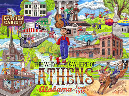 Athens, Alabama Postcards Pack of 15 Signed by the Artist/vacation/travel