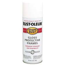 Rust Oleum Stops Gloss White 12 Oz