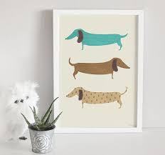 Dachshund Art Print Doxie Illustration Dog Poster Sausage Dogs Dog Print Art Dog Poster Dachshund Art