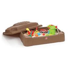 Step2 Play And Store 2 Rectangular Sandbox With Cover Kids Sandbox Sandbox