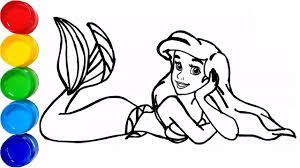 Gambar berikut adalah gambar anak muslim, gambarnya sangat sederhana dan mudah untuk diwarnai. Belajar Cara Menggambar Dan Mewarnai Mermaid Princess Ariel Untuk Anak Anak Learn Colors Youtube