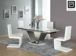 contemporary white dining room
