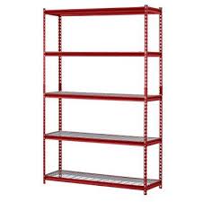 Metal kitchen shelves w \/ wheels up guns down memes. Muscle Rack 48 W X 18 D X 72 H 5 Shelf Steel Wire Shelving Unit 2500 Lb Capacity Red Walmart Com Walmart Com