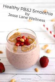 A classic peanut butter and jelly sandwich has 18 grams of fat. Delicious Healthy Pb J Smoothie By Jesse Lane Wellness