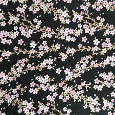 40 red cherry blossom fabric ranked in order of popularity and relevancy. Japanese Black Cotton Fabric Sakura Patterns Cherry Blossoms
