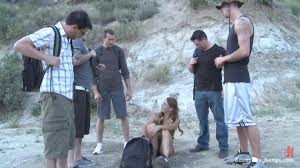 Sexy Brunette Raped By A Group Of Friends In The Forest - RapeLust