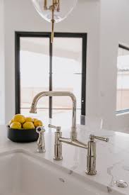The faucet is tall and has a lovely design, so it will be a great addition to every kitchen. Villa Bonita Kitchen Reveal With Brizo Becki Owens