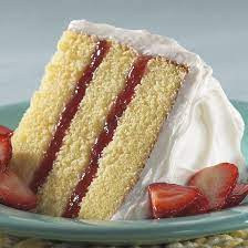 Triple Layer Lemon Cake With Strawberry Filling Recipe Strawberry Cake Filling Strawberry Filling Layer Cake Filling