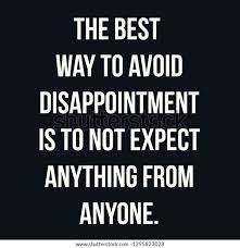 Inspirational Quote Best Way Avoid Disappointment Stock Illustration  1295823028 | Shutterstock