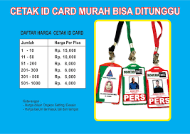 Kartu tanda pengenal didownload dari siadin ya. Cetak Id Card Murah Di Jakarta Percetakan Berlian Jaya