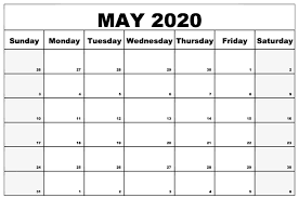 2020 May Calendar May May2020 Maycalendar 2020calendar Monthly Schedule Template Printable Calendar Template Blank Calendar Template