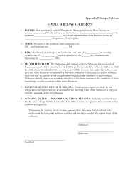 Sublease Contract Sample Free Printable Documents Lease Agreement Free Printable Agreement Contract