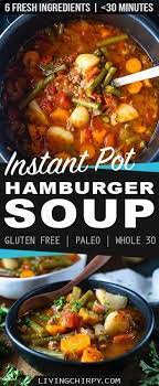 Instant Pot Ground Beef Vegetable Soup Recipe Instant Pot Soup Recipes Hamburger Soup Gluten Free Instant Pot