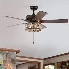 42 led chandelier ceiling fan light w/ bluetooth speaker + remote bedroom decor. Rosdorf Park 52 Zelie 5 Blade Chandelier Ceiling Fan With Pull Chain And Light Kit Included Reviews Wayfair
