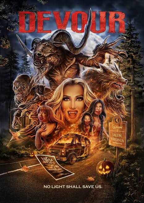 Devour (2025) NO LIGHT SHALL SAVE US! A struggling all female metal band called “The Virginia Bitches” are on the way to their next show, when they come across a young girl