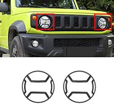 The proposal for the new suzuki jimny 2021 is to cross any terrain and cost less than its competitors. Amazon Com Lztq For Suzuki Jimny 2019 2020 2021 Jb64 Jb74 Car Front Headlight Lamp Decoration Cover Trim Car External Accessories Black Iron Automotive