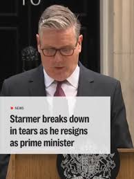 An emotional Keir Starmer fought back tears as he paid tribute to his wife  and children during his resignation speech outside Downing Street. Starmer  said that after leaving “the biggest job in the ...