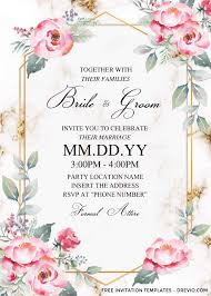 Choose from hundreds of our invitation card formats to create invitations . Free Dusty Rose Wedding Invitation Template For Word Download Hundreds Free Printable Birthday Invitation Templates