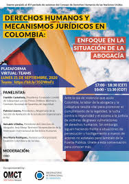 El premio nacional del comic, javier de isusi, publica transparentes, una novela gráfica sobre el exilio colombiano que ha partido de testimonios recuperados por carlos martín beristain. Webinar Human Rights And Legal Mechanisms In Colombia Oiad