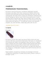 Siapa antara kita yang yang tidak pernah bermain congkak? Permainan Tradisional Congkak T Ketingting