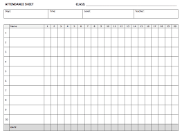 attendance sheet templates word excel fomats