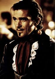 The mask of zorro (1998), directed by martin campbell with anthony hopkins as an aged don diego de la vega and antonio banderas as alejandro murrieta, a misfit outlaw/cowboy who is groomed to become the next zorro; Antonio Banderas As Don Alejandro In The Mask Of Zorro The Mask Of Zorro Zorro Movie Eminem Memes