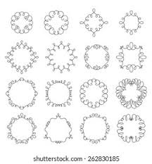 Vintage vignettes, page spacers and borders to decorate your own creative works. Simple Elegant Vignette Lineart Frames Set Stock Vector Royalty Free 262830185