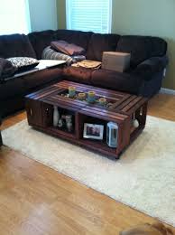 Did The Pinterest Crate Coffee Table With A Twist Instead Of Using Only 4 Crates I Used 6 So It Wasn T So Small Against M Decor Crate Coffee Table Home Decor