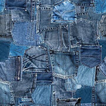 Photograph of Blue Denim Jeans Pocket Patchwork ONLY - Not Real" Journal  for Sale by sosweet | Redbubble