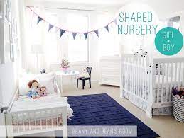 When designing a shared room, chances are there is existing furniture and accessories, so it's always a good idea to do an inventory of what will be think about how the room will be used and consider the practical details, like positioning the crib closest to the door to not disrupt your toddler when the. Boy And Girl Shared Nursery Blue Pink Happy Splash Of Something Kids Rooms Shared Baby And Toddler Shared Room Shared Girls Bedroom