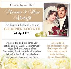 Beliebte sprüche zur goldenen hochzeit: Goldene Hochzeit Eltern Gluckwunsche