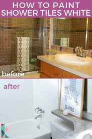 How To Paint Shower Tiles White White Tile Shower Painting Shower White Bathroom Tiles