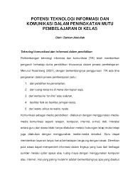 Selain jurnal kelas, anda juga dapat mendownload jenis jurnal lainnya seperti jurnal harian guru dan jurnal siswa disini. Contoh Jurnal Pendidikan Peningkatan Tik Guru