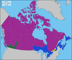 Canada Divided Into Five Regions With Equal Populations Map New World Abstract