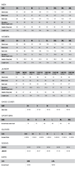Usa Pro Size Chart Aventura Clothing Size Charts