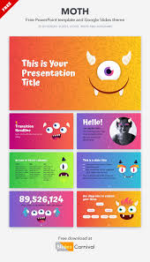 Colorful Monsters Free Powerpoint Template Google Slides Theme In 2020 Presentation Template Free Powerpoint Templates Templates