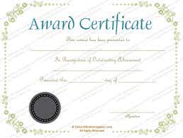 Award Certificate With Flower Border Border Template Border For Word Certificate Border