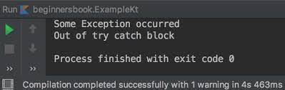 Catches exceptions in the flow completion and calls a specified action with the caught exception. Kotlin Multiple Catch Blocks With Example