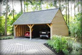 Tischler car ports/garages are based upon a replicating frame which can be multiplied numerous times dependant upon the total cubic capacity required. Oak Framed Garage Specialists Oak Designs Co