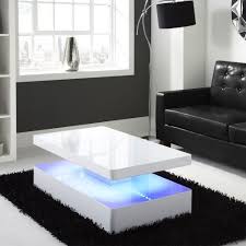 To avoid overwhelming your space, we recommend choosing a instead of defaulting to a classic rectangular coffee table, think about how a square coffee table, round coffee table, or oblong coffee table. Tiffany White High Gloss Rectangular Coffee Table With Led Lighting Coffee Table Design Modern White Gloss Coffee Table Coffee Table White