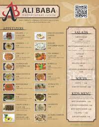 Menu For Ali Baba Mediterranean Cuisine In Baltimore Maryland Bbq Food Menu Mediterranean Cuisine Seafood Restaurant
