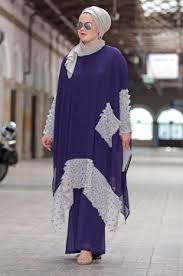 Nesrin Emniyetli Incili Mor Salas Tunik Pantolon Takim Musluman Modasi Kiz Cocugu Modasi Moda Stilleri