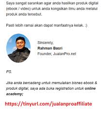 Jualanpro Bisnes Affiliate Part Time Stail Bos Dari Rumah Jer