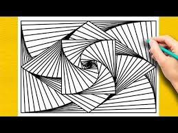 • create another line, starting at the origin. Easy Abstract Drawing Overlapping 3d Line Illusion Daily Art Therapy Easy Abstract Drawing Abstract Drawings Art Drawings Simple