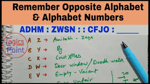 Sometimes such characters are treated as if they came before or after all the letters of the alphabet. Reasoning Trick To Remember Opposite Alphabet Letter Alphabet Number Learn Trick Youtube