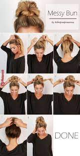 Tutoriels Detailles Pour Super Chic Messy Bun Easyhairstyletutorials Easyhairstyles Diy Hairstyles Easy Hair Styles Medium Hair Styles